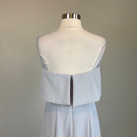 Silver Gray Strapless Evening Gown Size 10 Formal Dress by AQUA - Picture 6 of 11